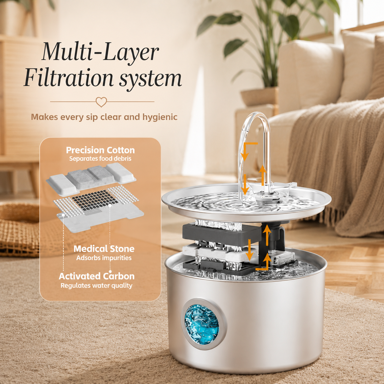3.2L Smart Pet Water Fountain
