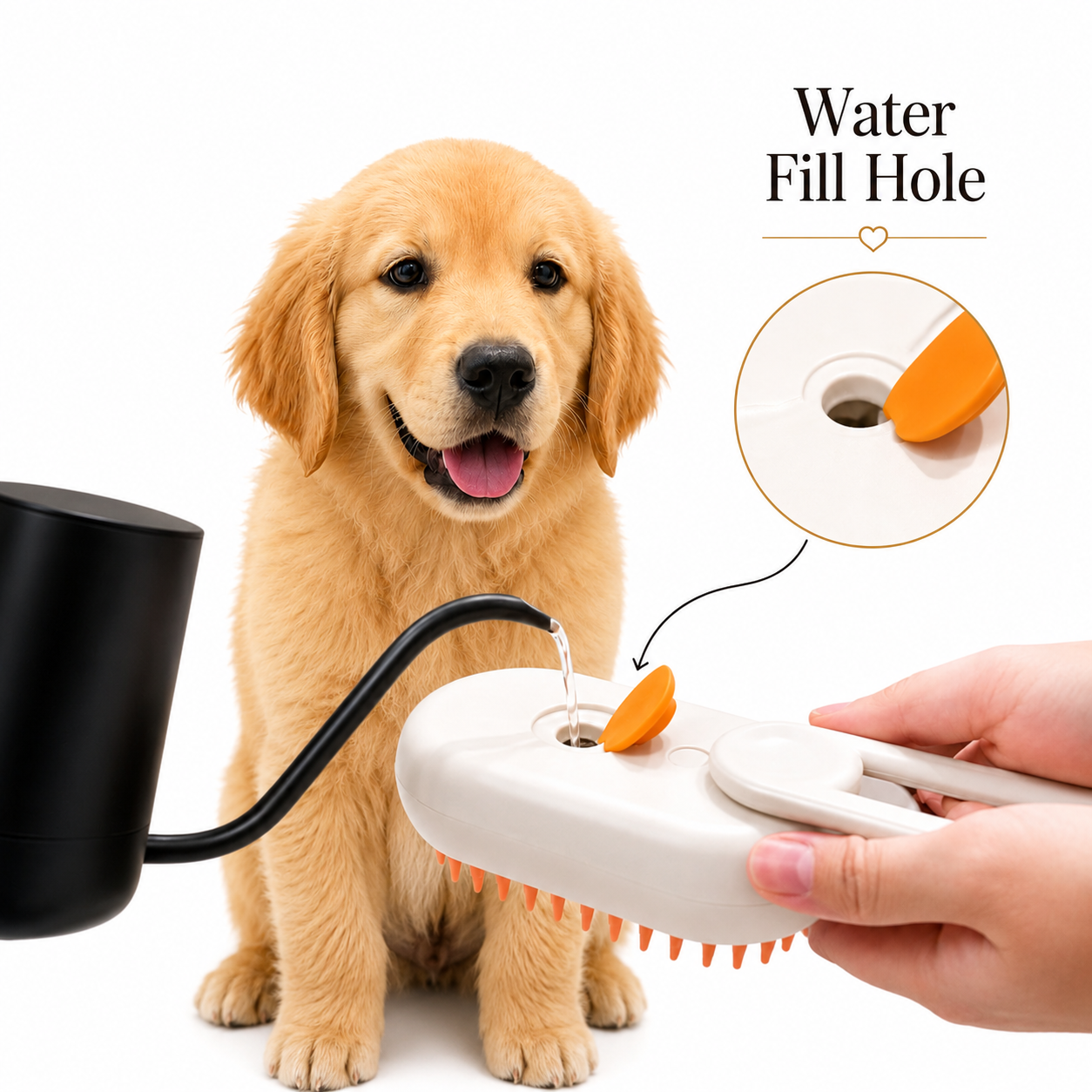 Steam Pet Grooming Brush