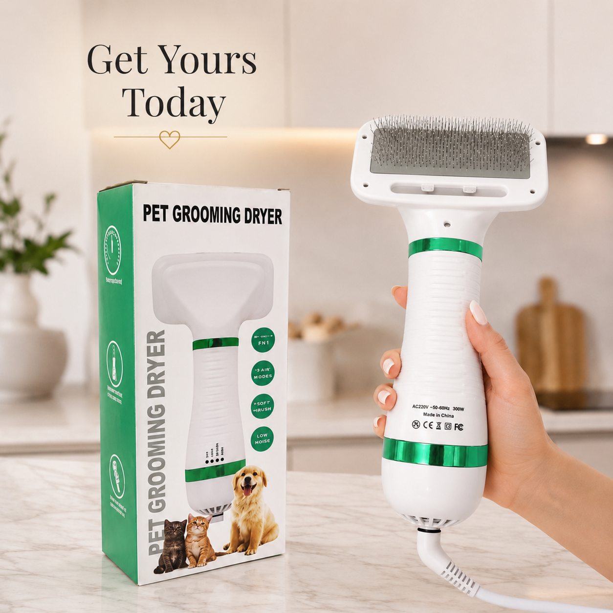 Pet Grooming Dryer & Brush