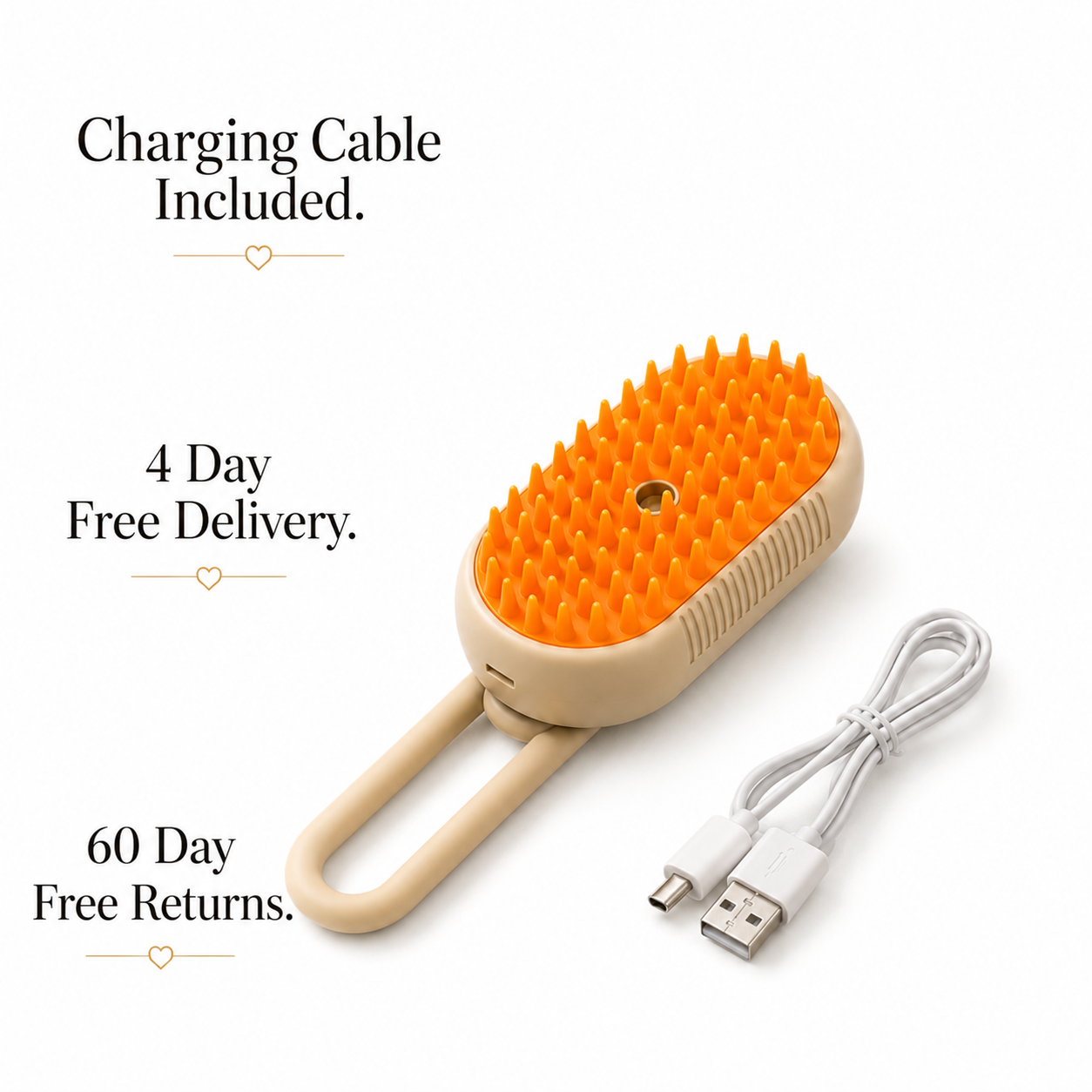 Steam Pet Grooming Brush
